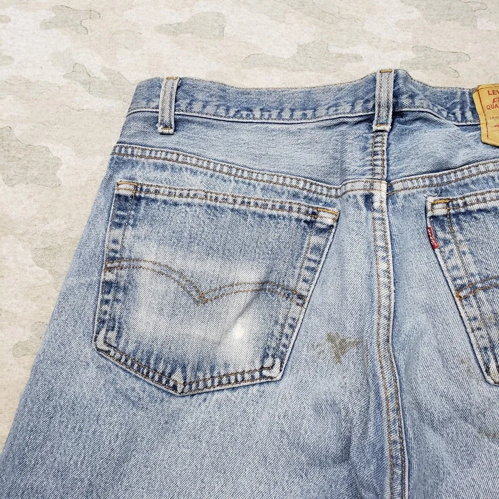 VTG Levi's 501xx Jeans Mens 38x32 Blue Button Fly Straight Leg USA Whiskered